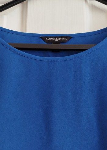 xl Beden Banana Republic mavi kol detaylı bluz hiç giyilmedi