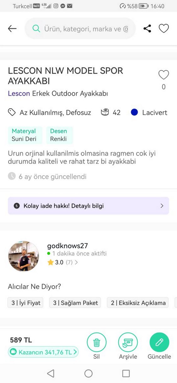LESCON LNW MODEL Spor Ayakkabı - Görsel 4