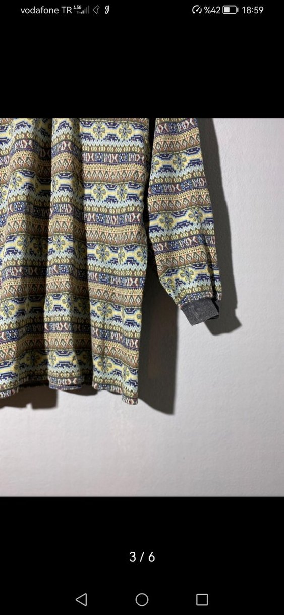 Bohem Tarzı Desenli Erkek sweatshirt - Görsel 3