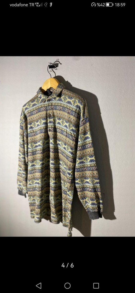 Bohem Tarzı Desenli Erkek sweatshirt - Görsel 2