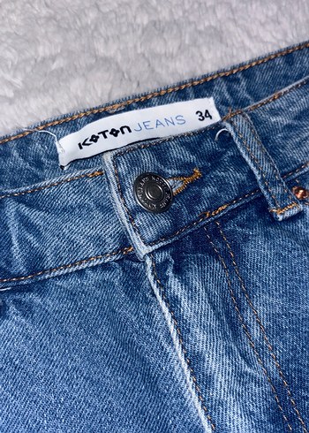 Düğmeli Mavi Mini Kadın Denim Şort - Görsel 2