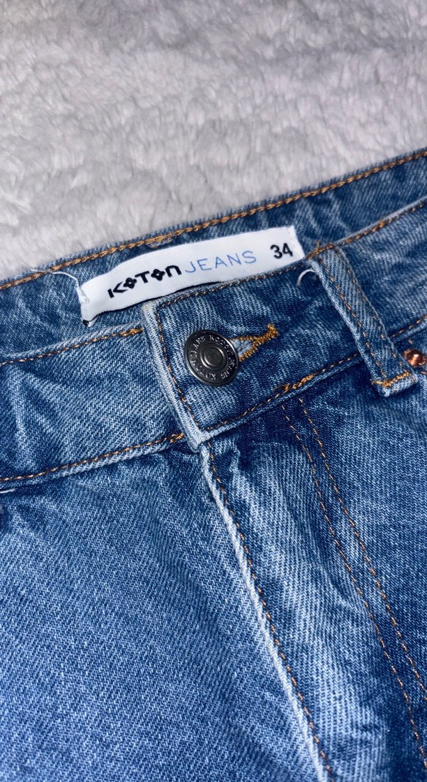 Düğmeli Mavi Mini Kadın Denim Şort - Görsel 2