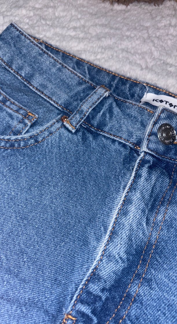 Düğmeli Mavi Mini Kadın Denim Şort - Görsel 3