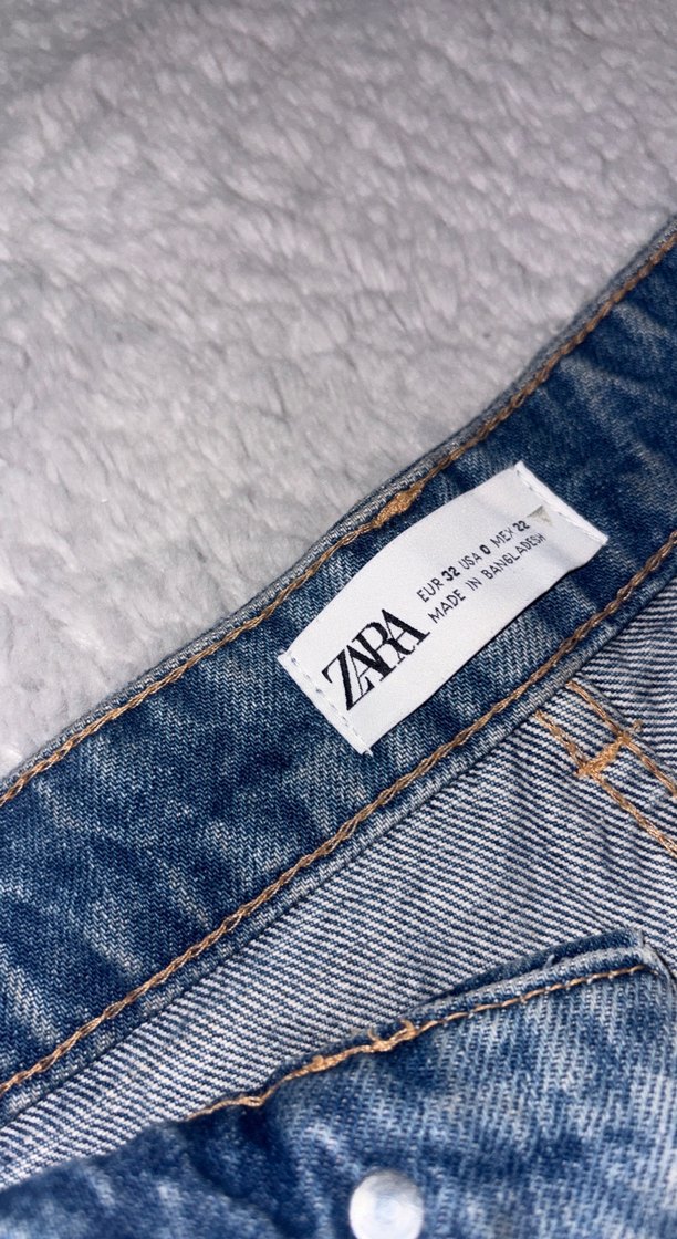 zara Düğmeli Midi Boy Gri Denim Şort - Görsel 2