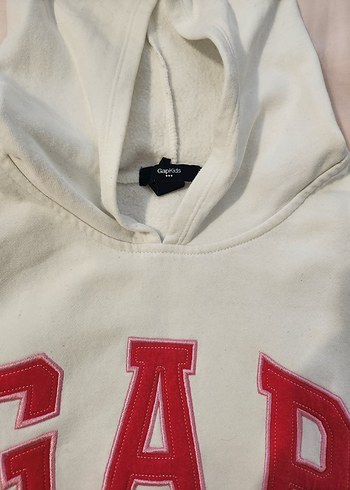 13-14 Yaş Beden Kız Çocuk Beyaz Gap Kapüşonlu Sweatshirt
