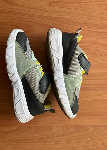 Gri Erkek Çocuk Spor Ayakkabı Velcro - Görsel 4