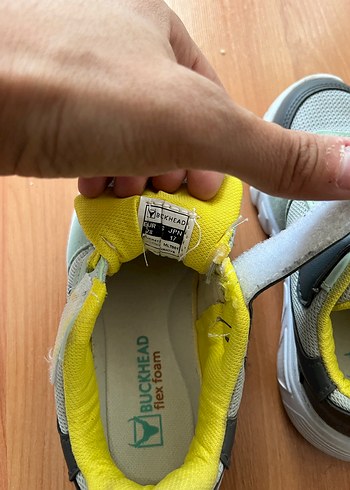 Gri Erkek Çocuk Spor Ayakkabı Velcro - Görsel 5