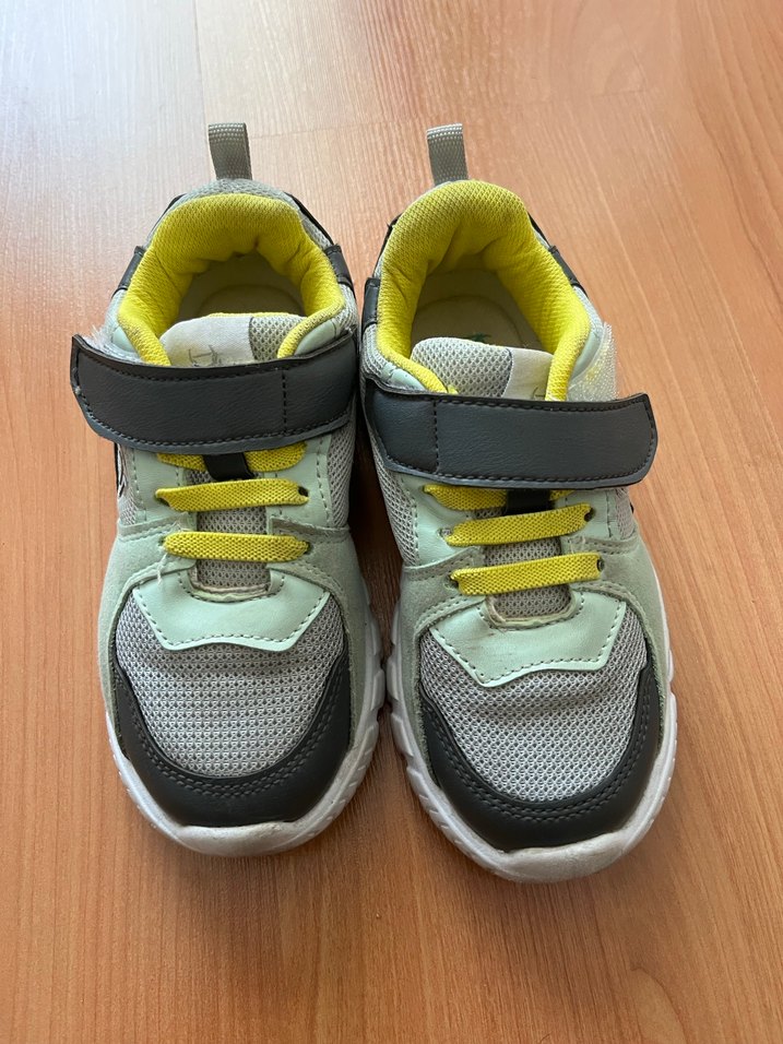 Gri Erkek Çocuk Spor Ayakkabı Velcro - Görsel 2