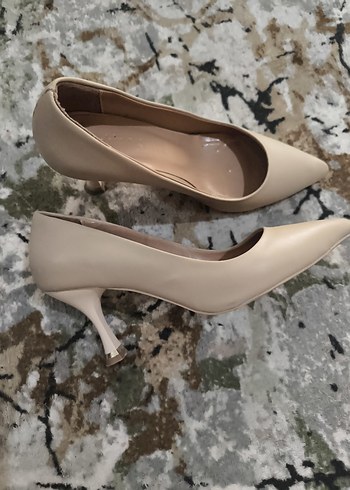 Bose Bej Minimalist Stiletto Topuklu Kadın Ayakkabı