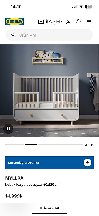 Ikea MYLLRA Beşik