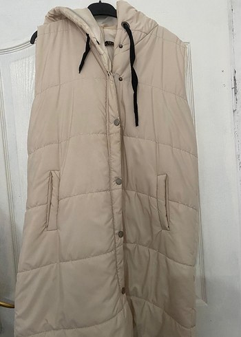 Düğmeli Kapüşonlu Kadın Yelek - Görsel 3