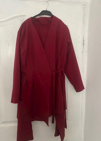 Bordo Uzun Kadın İkili Takım - Görsel 3