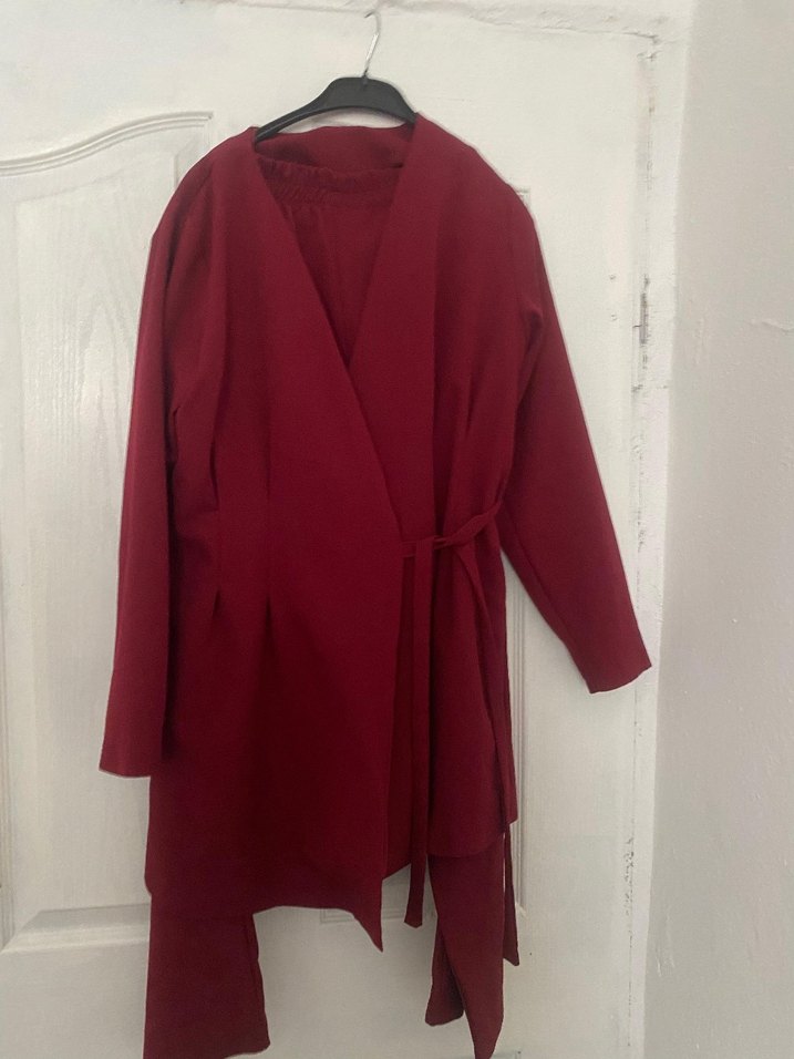 Bordo Uzun Kadın İkili Takım - Görsel 3