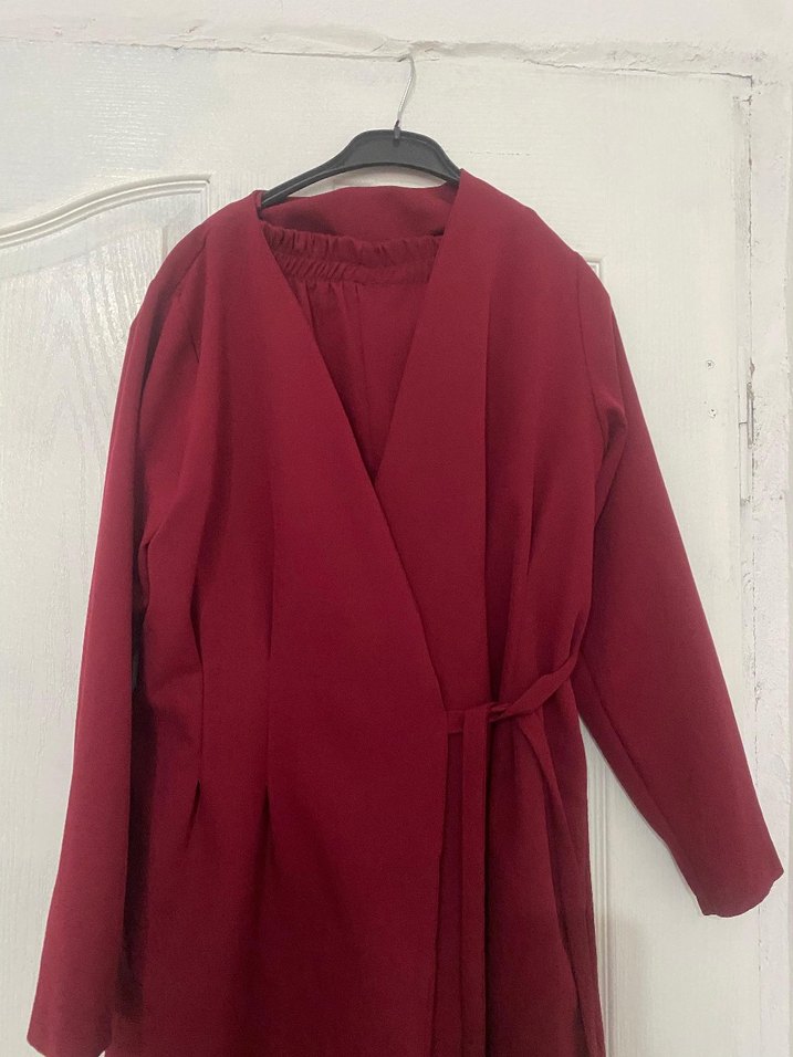 Bordo Uzun Kadın İkili Takım - Görsel 2