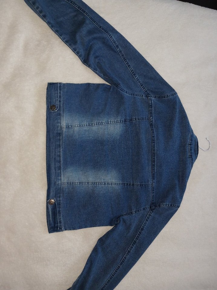 Mavi Düğmeli Kadın Denim Ceket - Görsel 2