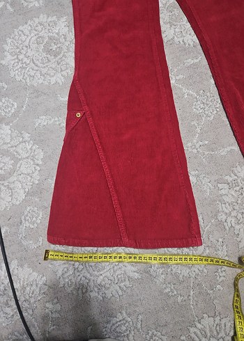 Benetton Kadın Süet, 90lar İspanyol Paça Pantolon