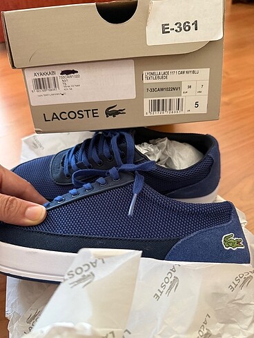 38 Beden lacivert Renk Orijinal Lacoste kadın Sneaker