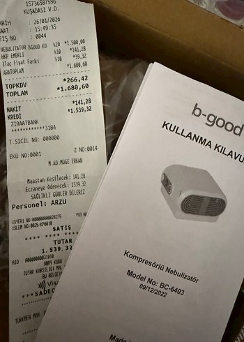 b-good Kompresörlü Nebulizatör Garantili Faturalı - Görsel 7
