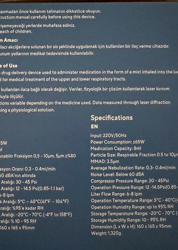 b-good Kompresörlü Nebulizatör Garantili Faturalı - Görsel 6