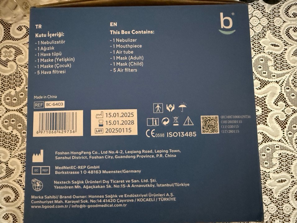 b-good Kompresörlü Nebulizatör Garantili Faturalı - Görsel 5