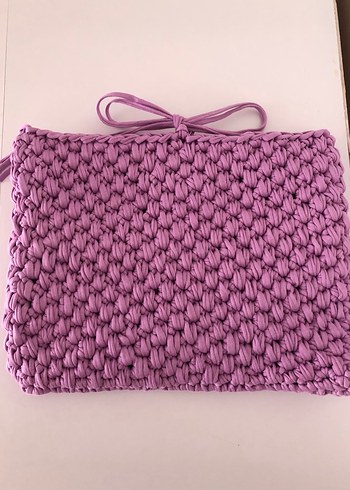  Beden Mor Örgü Tablet Çantası