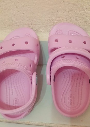 diğer Beden pembe Renk Crocs Pembe Velcro Terlik