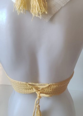 Sarı Örgü Bohem Büstiyer - Görsel 2