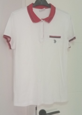 U.S Polo Assn. Beyaz Kirmizi Polo Tisort