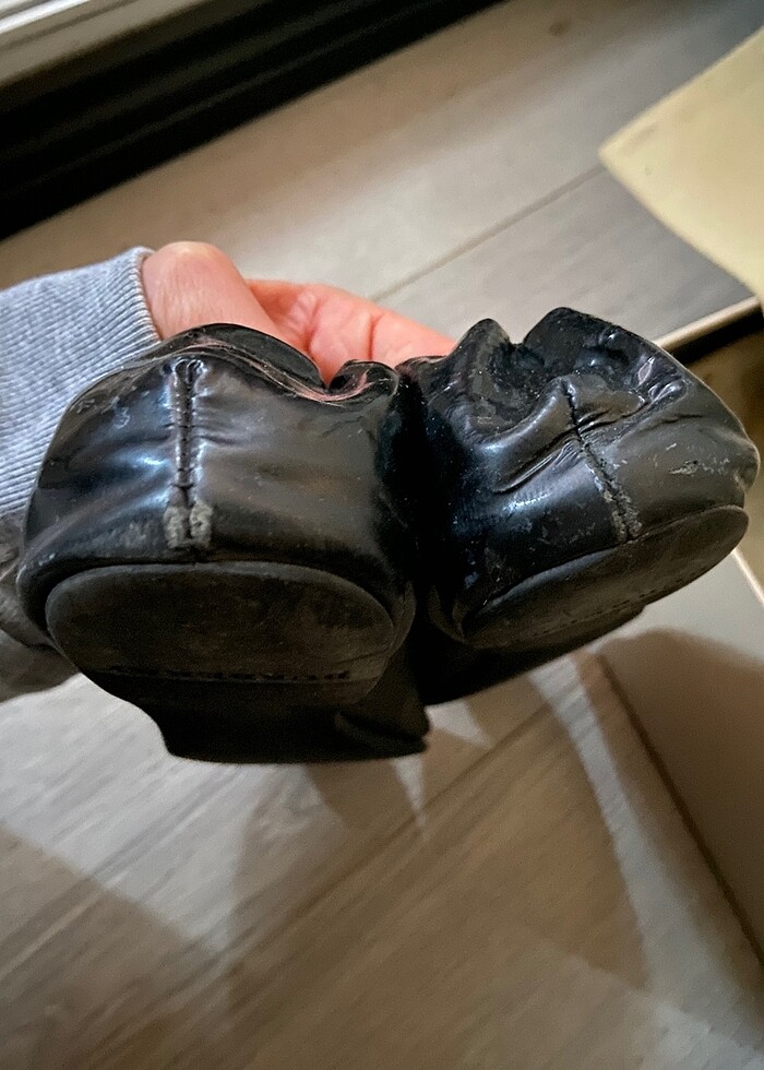 Burberry smoked check ballerina babet - Görsel 2