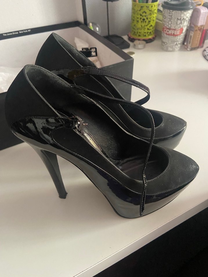 Siyah Platform Topuklu Kadın Ayakkabı - Görsel 2