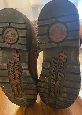 orjinal harley davidson Kemer Detaylı Kahverengi Biker çocuk Bot - Görsel 3