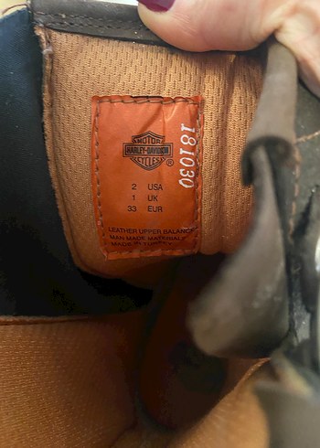 orjinal harley davidson Kemer Detaylı Kahverengi Biker çocuk Bot - Görsel 4