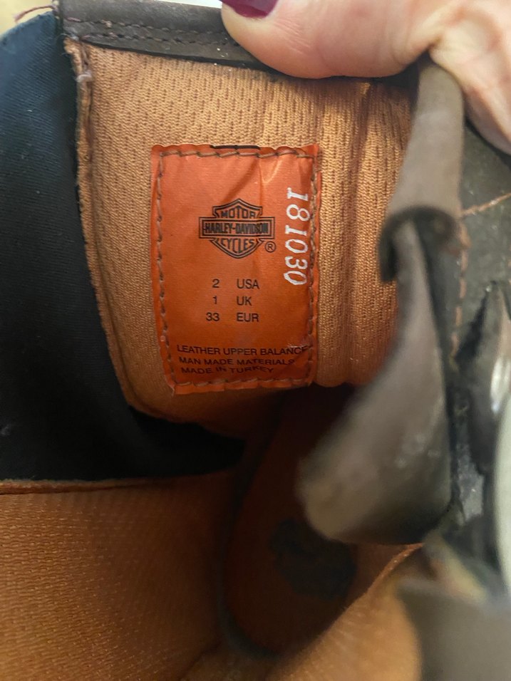 orjinal harley davidson Kemer Detaylı Kahverengi Biker çocuk Bot - Görsel 4