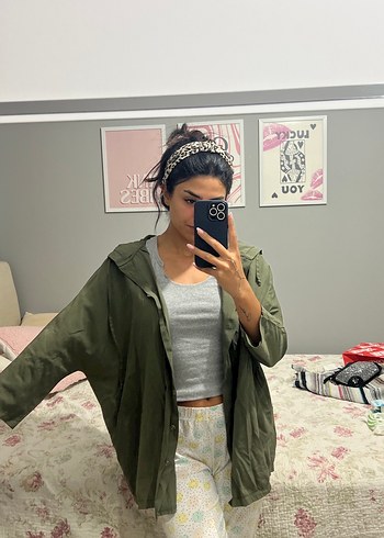 Haki oversize mevsimlik ceket