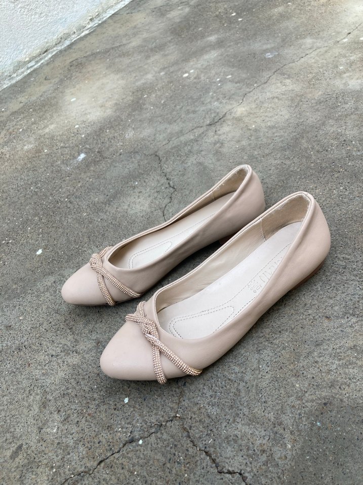 Bej  Kadın Babet Ayakkabı - Görsel 3