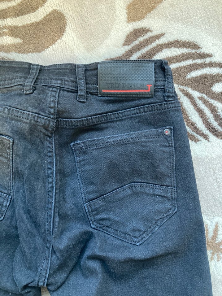 Erkek Siyah Denim Regular Fit Jean - Görsel 4