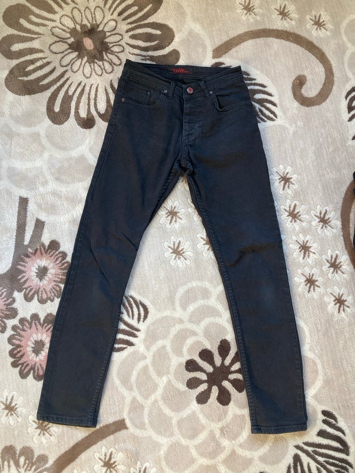 Erkek Siyah Denim Regular Fit Jean - Görsel 5