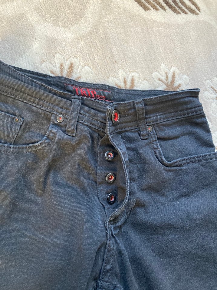 Erkek Siyah Denim Regular Fit Jean - Görsel 3