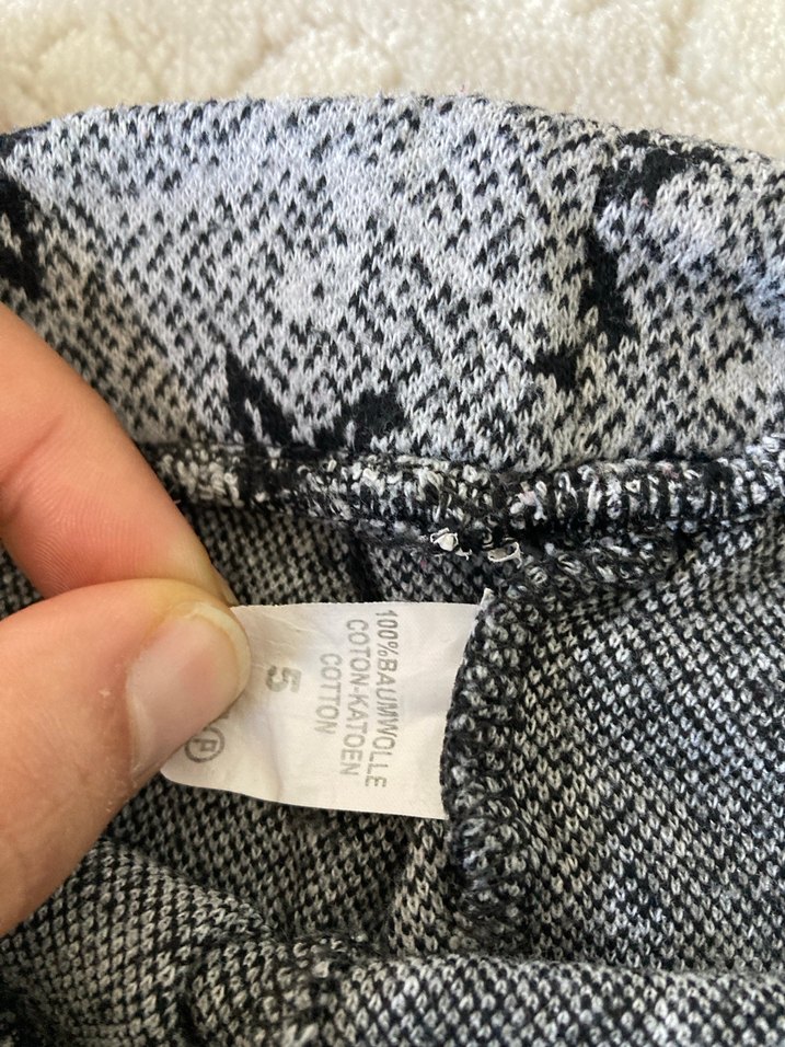 Kız Çocuk Gri Dantel Detaylı Salaş Tayt - Görsel 3