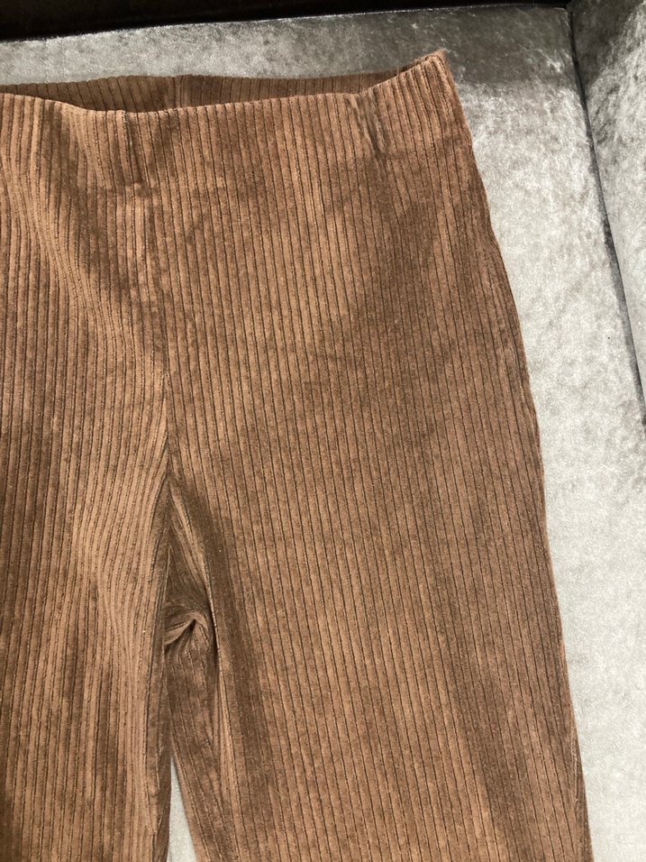 Kadın Kahverengi Süet Bol Paça Pantolon - Görsel 2