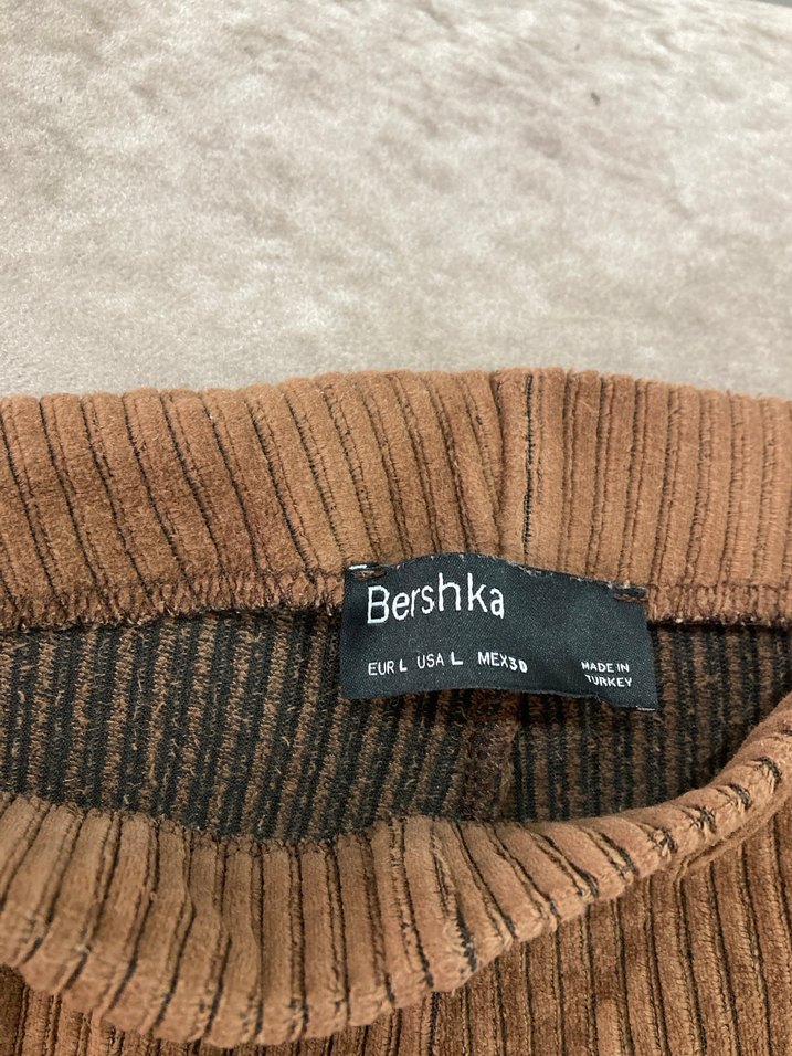 Kadın Kahverengi Süet Bol Paça Pantolon - Görsel 3