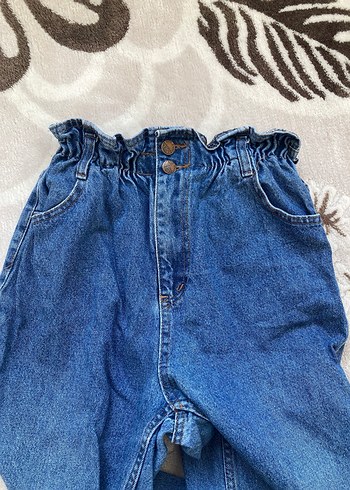 Mavi Kemerli Kadın Denim Pantolon - Görsel 2