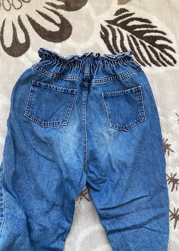 Mavi Kemerli Kadın Denim Pantolon - Görsel 3