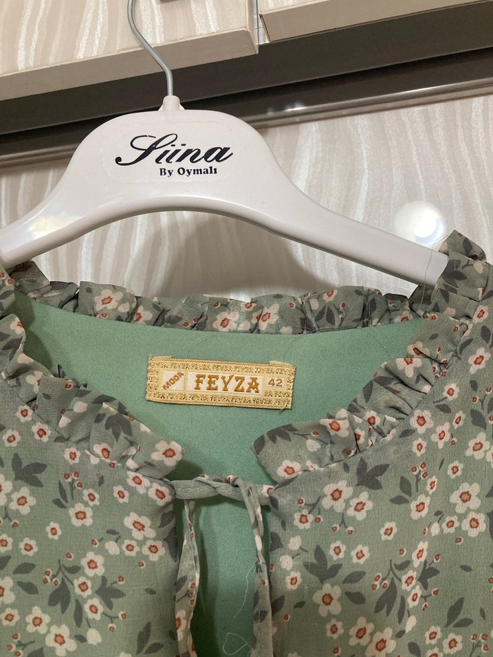 Bohem Uzun Yeşil Piliseli Elbise - Görsel 3