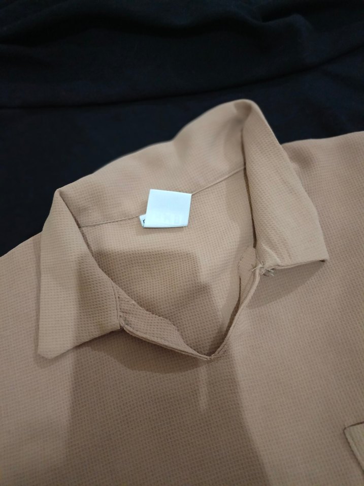 Bej Kadın Keten Pantolon, Regular Fit, Pilili - Görsel 5