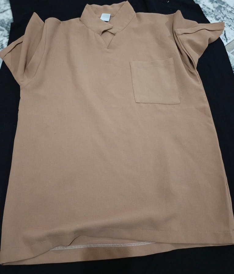 Bej Kadın Keten Pantolon, Regular Fit, Pilili - Görsel 4