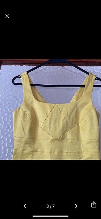 s Beden Yellow Butter Kalem Elbise