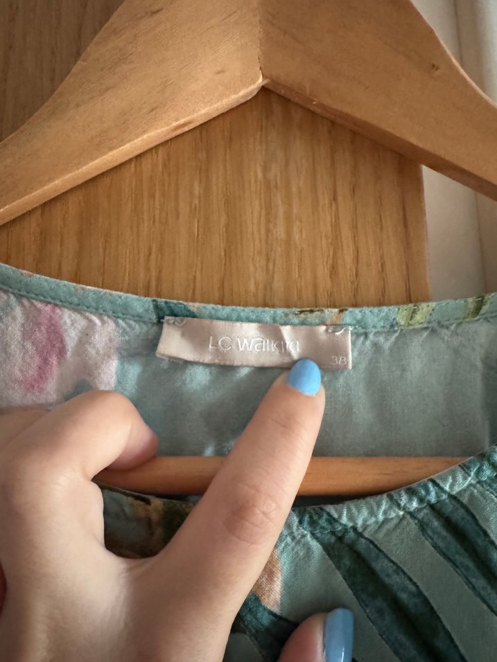 Uzun Turkuaz Bohem  Elbise - Görsel 2