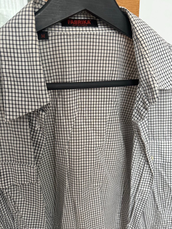 Gri Ekoseli Kadın Gömlek - Görsel 3