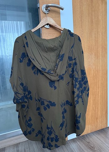 U.S Polo Assn. Lacivert çiçek desenli haki panço